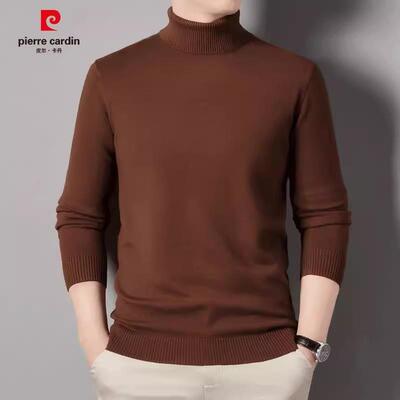 可翻高领针织衫毛衣保暖打底衫男
