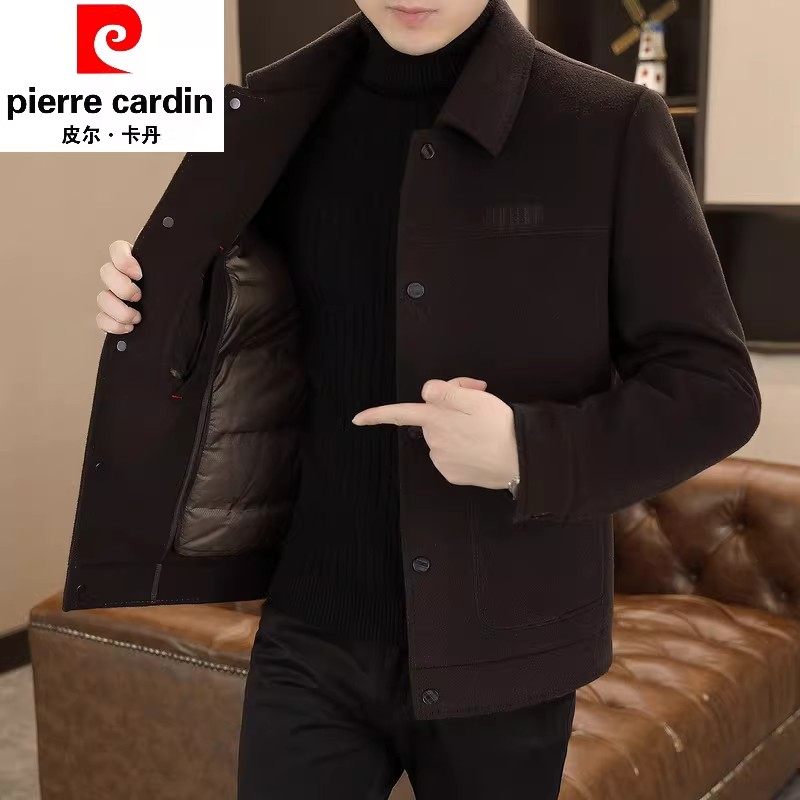 皮尔卡丹双面呢羊毛大衣男士秋冬季短款羽绒内胆呢子夹克毛呢外套,男装,毛呢大衣,淘宝优惠券,粉丝福利购,淘宝优惠卷