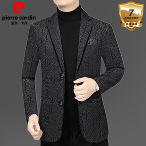 加绒加厚中年舒适西服春秋上衣