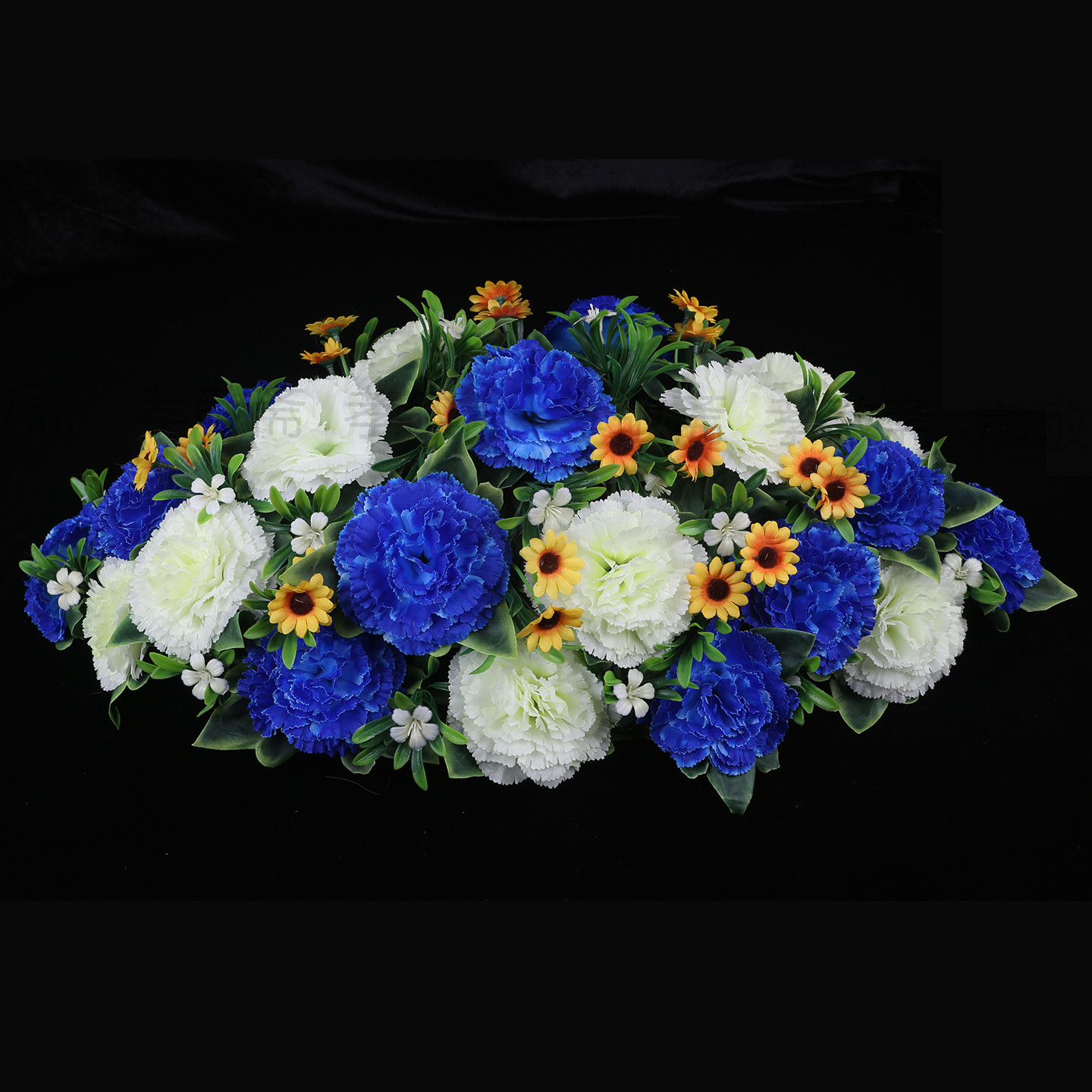 清明拉花摆放绢花仿真花殡葬祭祀碑头追悼奠仪花船大红花拉花花圈