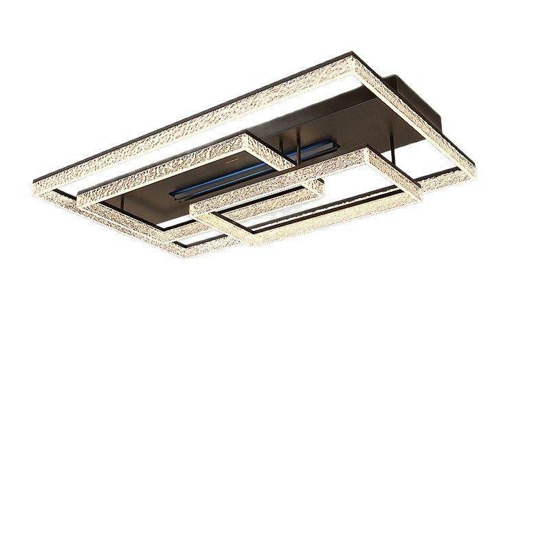 意式客厅灯冰裂纹2025新款离线语音卧室吸顶灯无叶风扇灯全屋套餐