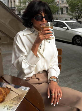 veneti.a博主同款法式英伦风通勤衬衫