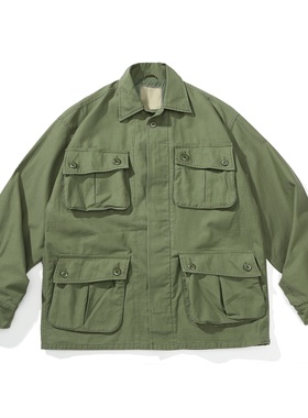 AMATCH TCU丛林作战夹克斜四袋工装宽松日系廓形军事休闲外套