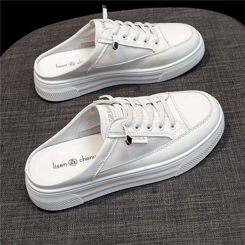 【甄选推荐】小白鞋半拖女款外穿