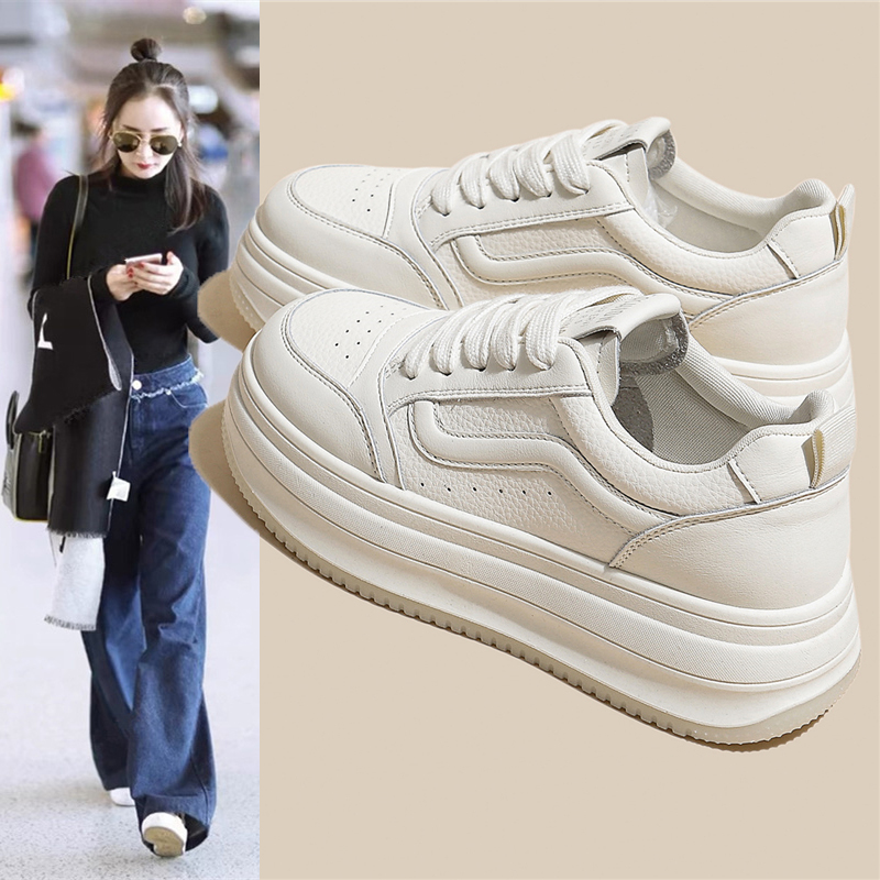 【甄选推荐】小白板鞋女厚底新款