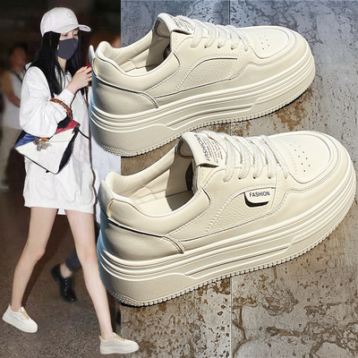 【甄选推荐】小白板鞋女厚底新款