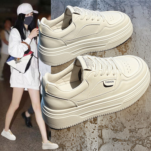 【甄选推荐】小白板鞋女厚底新款