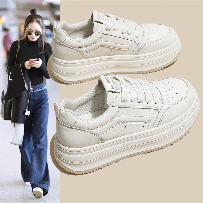 【甄选推荐】小白板鞋女厚底新款