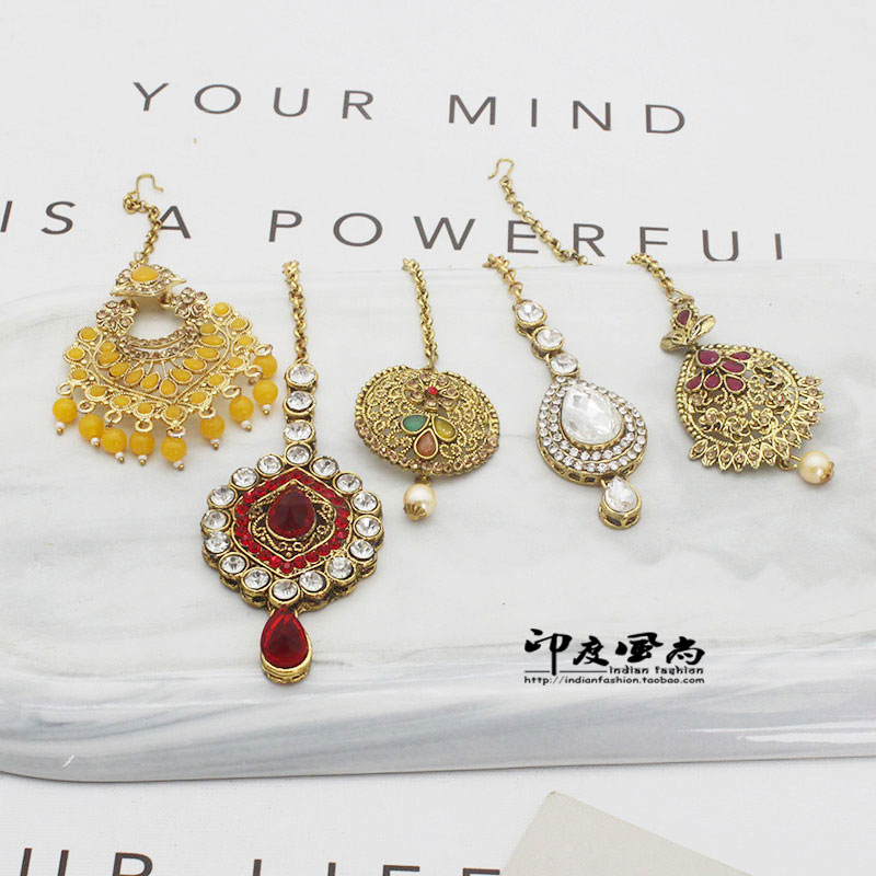 风尚进口额饰新娘银色镶钻印度舞