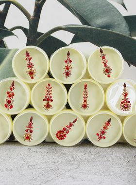 印度风尚 进口眉心贴Bindi额贴镶钻印度舞肚皮舞台演出配饰朱红色