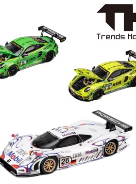 TH 保时捷Porsche 911 GT3 R  丰田酷路泽1:64小比例合金车模摆件