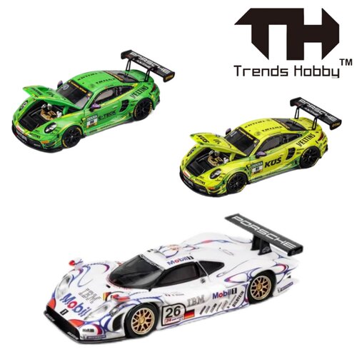 TH 保时捷Porsche 911 GT3 R  兰博基尼1:64小比例合金车模摆件
