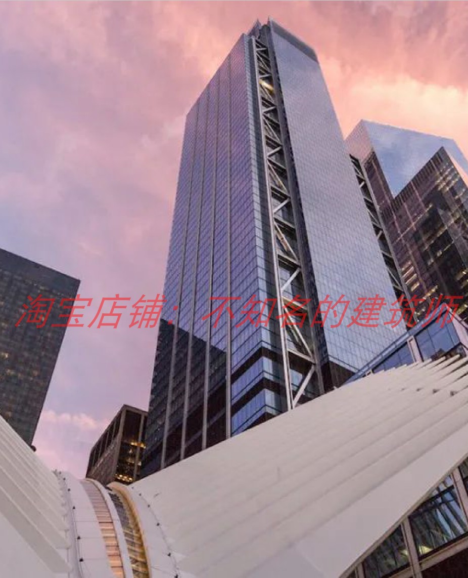 【rshp】罗杰斯纽约世贸中心3号大厦平立面图 高清实景图