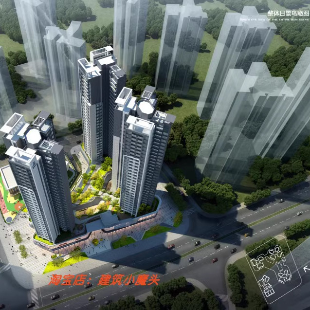 深圳北站商务中心区06-06地块高级人才房建筑中标方案设计本108页