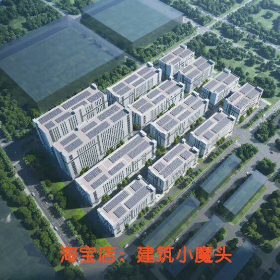 工业上楼-粤海智慧新能源产业园全专业施工图CAD+高清效果图341MB