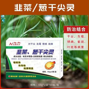 韭菜葱干尖灵杀菌剂大葱韭菜干尖病灰霉病锈病白粉霜霉病北美农大