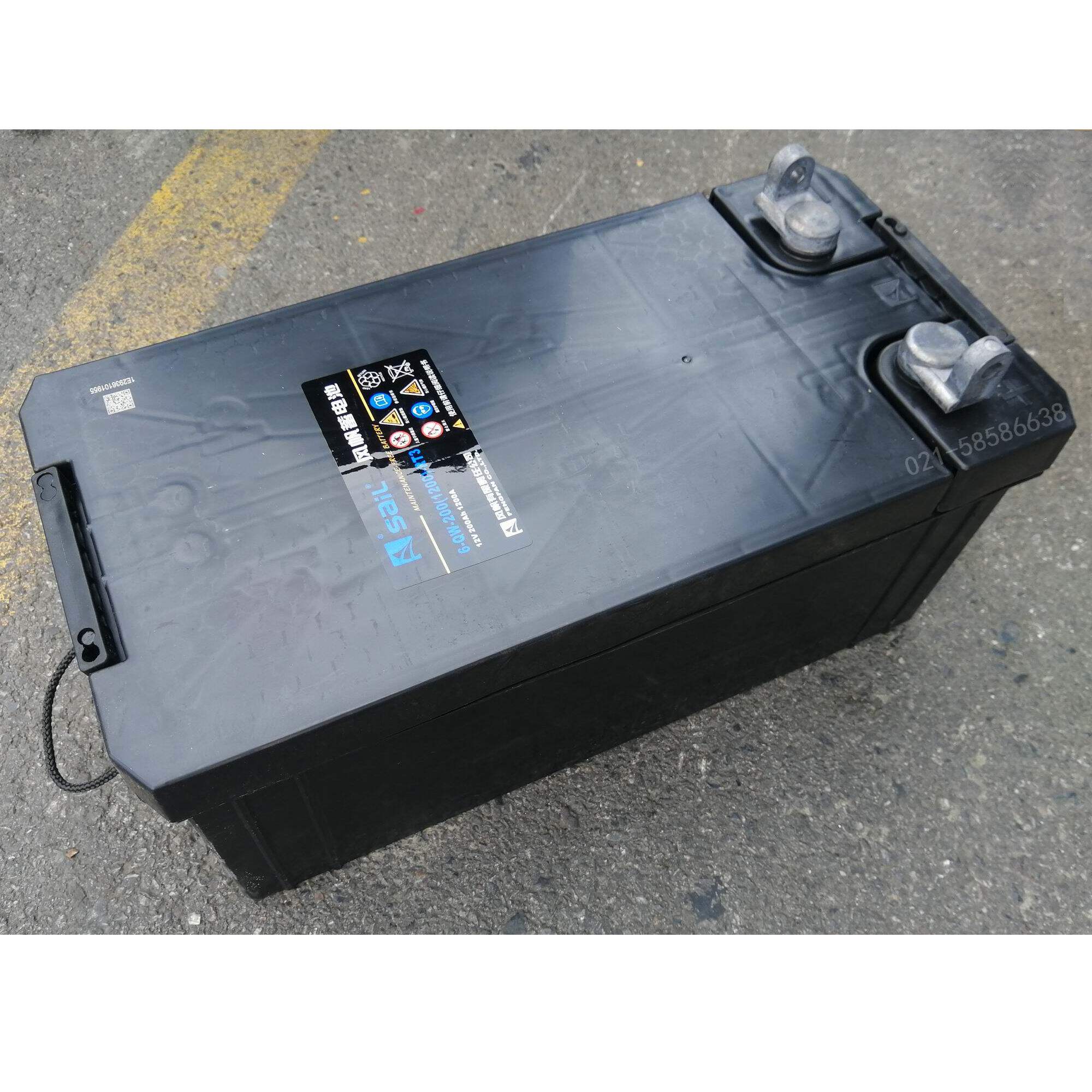 风帆12v200ah免维护蓄电池6-qw-200发电机消防柴油泵船舶启动电瓶