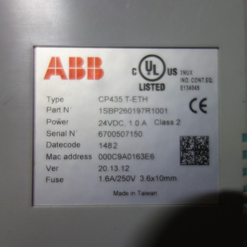 ABB人机界面二手 CP435 T/CP435 T-ETH 1SBP260197R1001