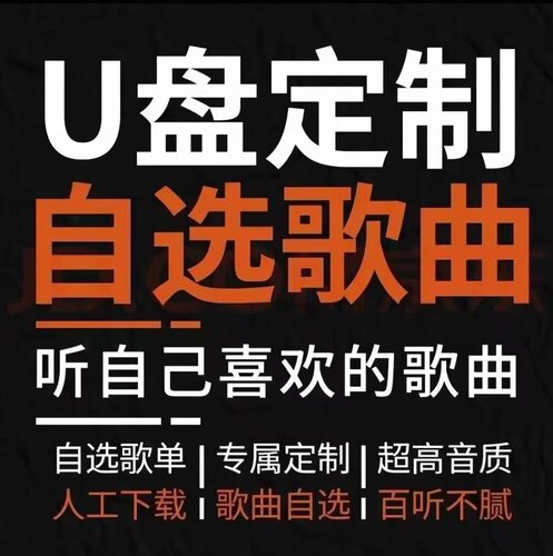 定制车载U盘自选歌曲订制优盘FLAC流行音乐内存卡定做WAV无损音质