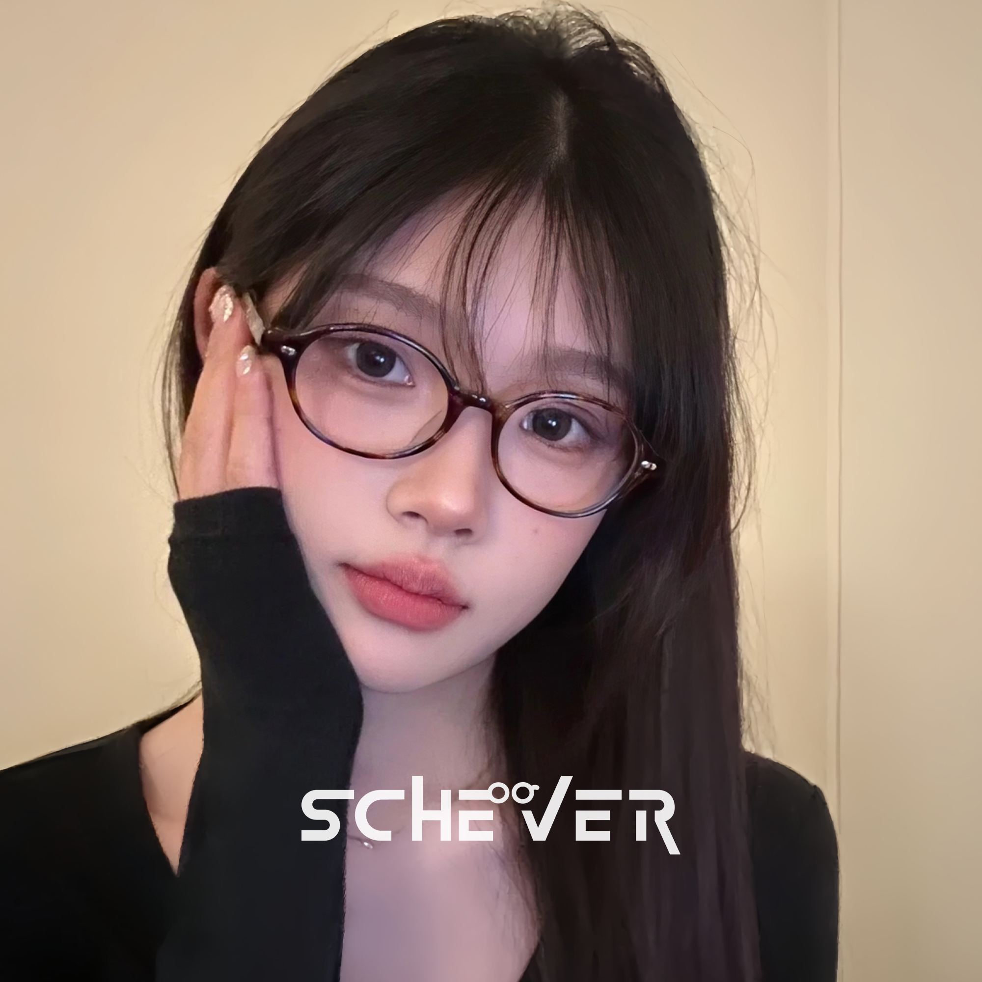 miu书呆子眼镜女防蓝光复古圆框