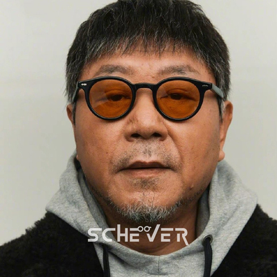 范伟同款墨镜复古茶色太阳镜