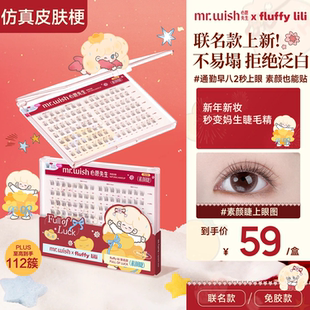 Mr.wish 心愿先生免胶原生素颜睫PLUS妈生自然假睫毛 新品