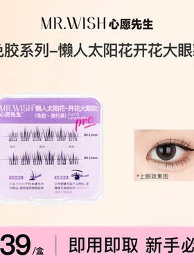 Mr.wish/心愿先生免胶旅行装开花懒人太阳花自然新手免卸假睫毛