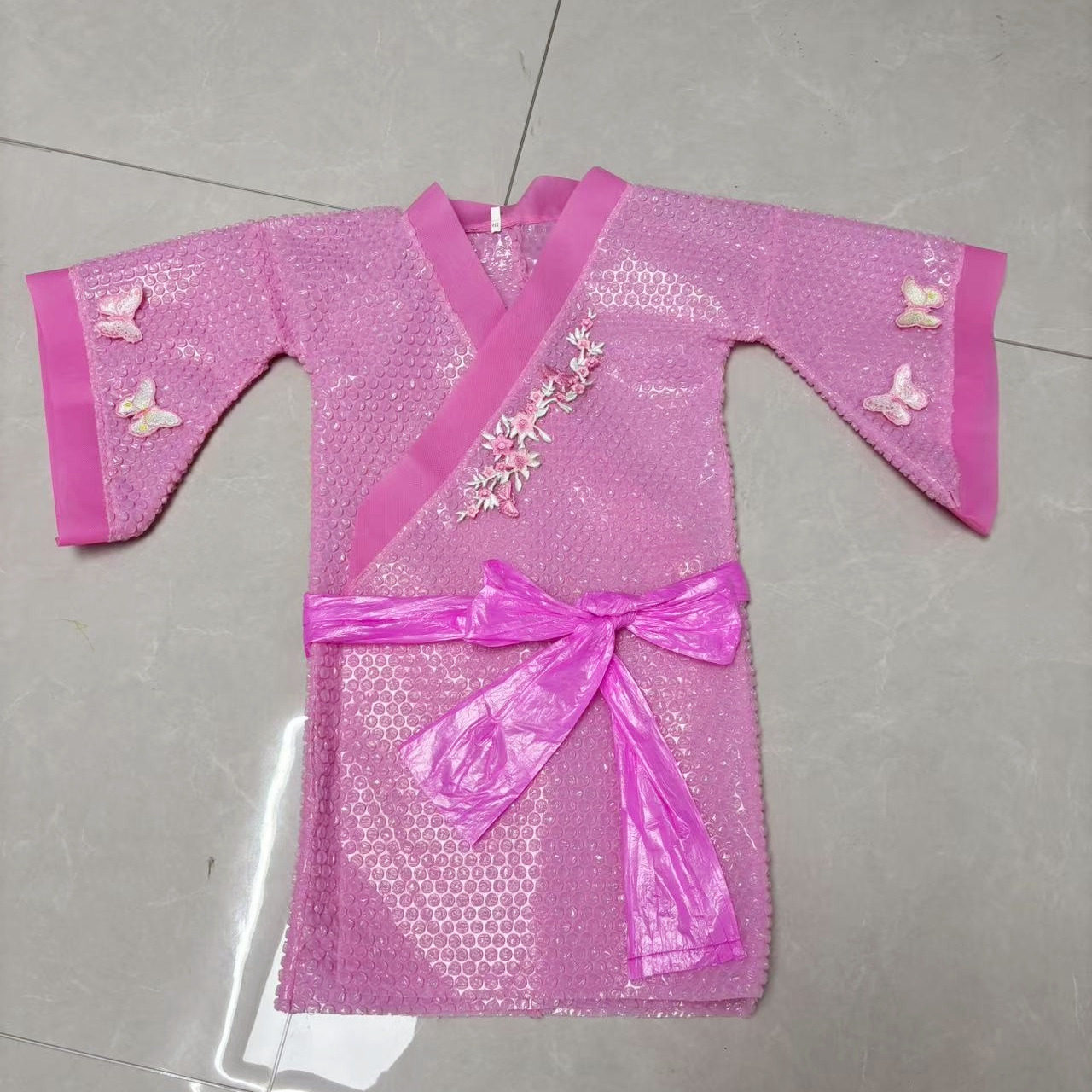 儿童环保服民族自制走秀汉服气泡膜创意时衣服亲子古典书儿童演出