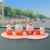 可爱会摇头呆萌小猪车内摆件电动车中控台装 饰品小配件有趣摆饰女