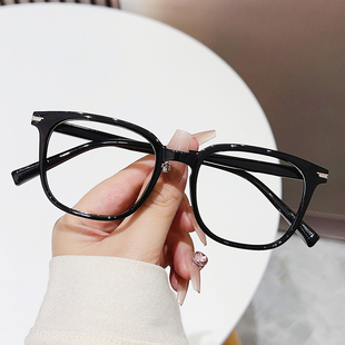 近视可配有度数痞帅复古全框大框眼睛框架大脸显瘦女 黑框眼镜男款