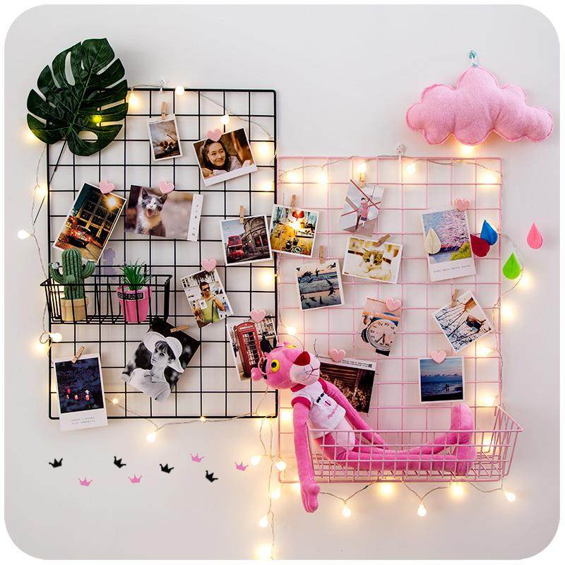 铁艺网格照片墙墙面架子墙上铁网格悬挂装饰收纳壁挂架子卧室格子|ruв категории Домашний быт, фото/фото стена, фото стена - от Buy2taobao.com для оказания профессиональной услуги покупки агента Taobao