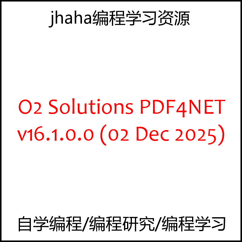O2 Solutions PDF4NET v16.1.0.0