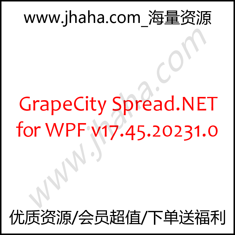 GrapeCity Spread.NET for WPF v17.45.20231.0