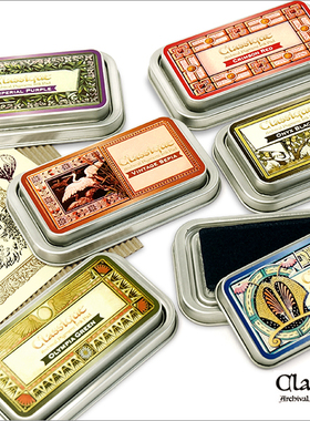 日本Tsukineko月猫 复古铁盒Classique 速干油性印台印泥 12色选