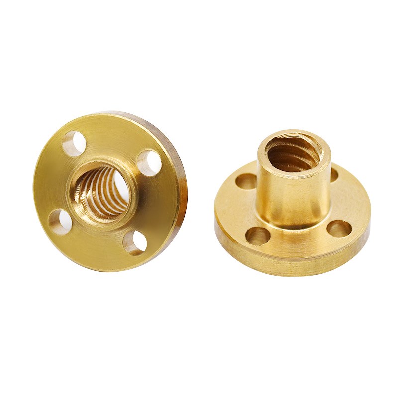 3D打印机消间隙螺母 T8铜螺母消间隙消回差螺母梯型不锈钢丝杆