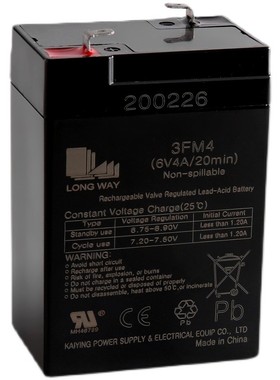 LONGWAY 3-FM-4(6v4AH/20HR)宝宝儿童电动车蓄电池电瓶电子秤台秤