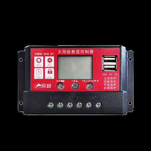 太阳能智能数显控制器PMW10A20A30A太阳能板光伏发电系统12V/24V
