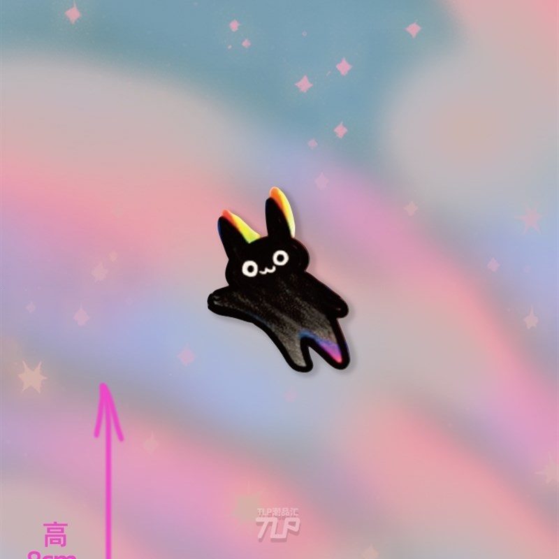 TLP反光车贴 原创 领航小兔 指路指挥招手 可爱汽摩防水平面贴纸