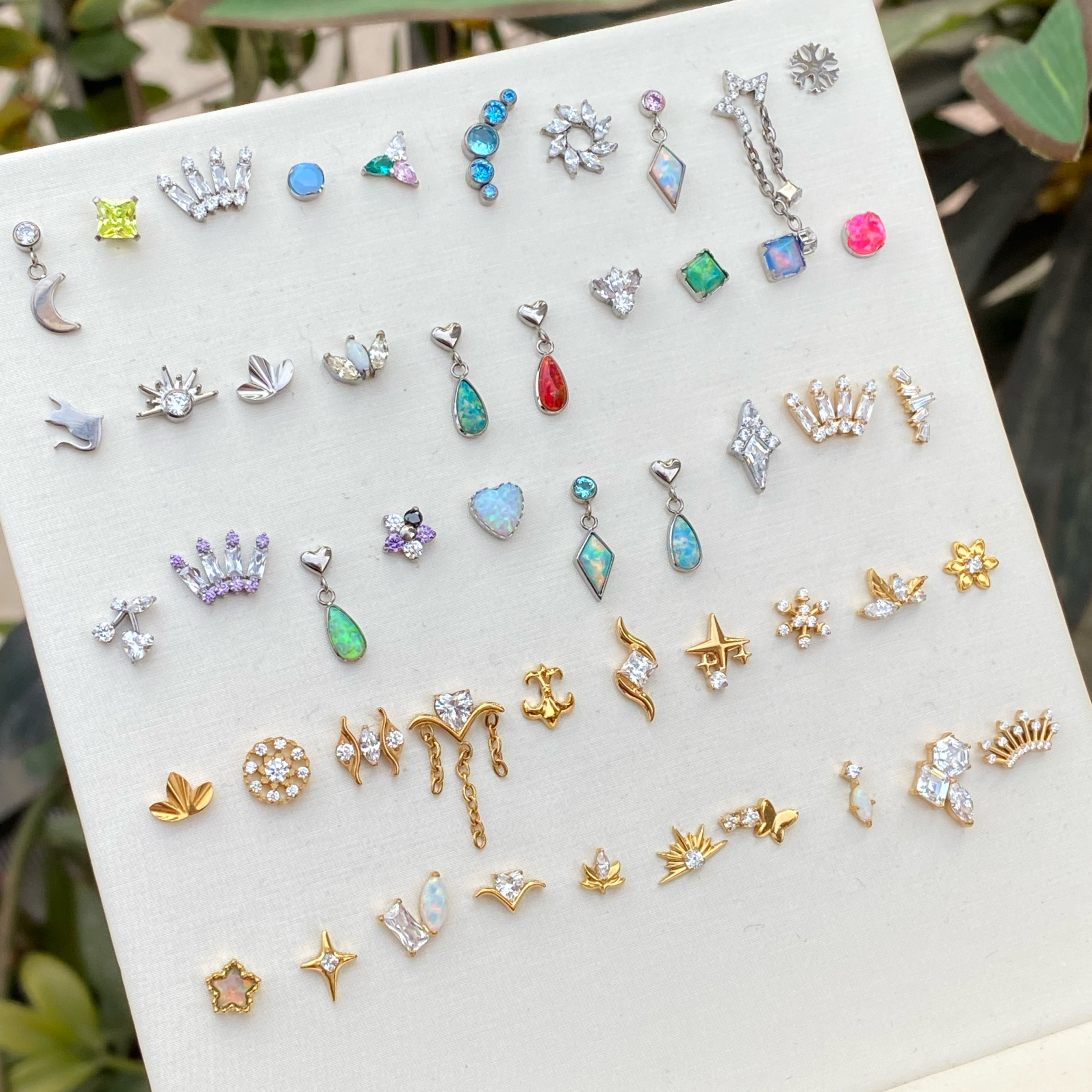 【清仓款】孤品/ f136钛合金 耳钉/唇钉/耳骨钉/鼻钉 氧化展示款_虎窝淘