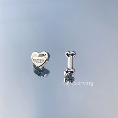 仙人 f136钛合金 内螺纹舌钉 无重力舌钉 舒适倍加14g 穿孔