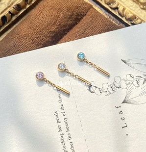 镀金耳钉 未池 耳坠 耳骨钉 16g内螺纹防敏 仙人 flat 钛合金