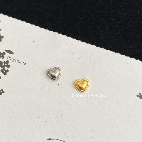 钛合金耳钉爱心耳钉防敏