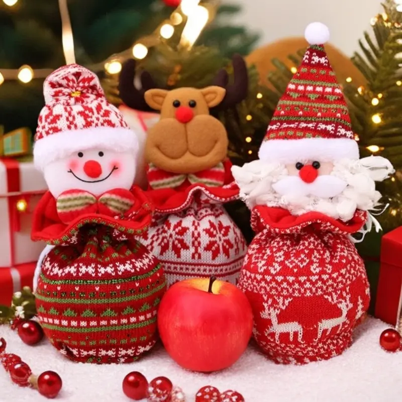 【圣诞苹果袋】礼物袋儿童diy圣诞节时尚手提袋糖果平安夜礼盒