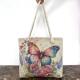新款 绣花女包时尚 单肩包双面提花大容量帆布包通勤帆布环保购物袋