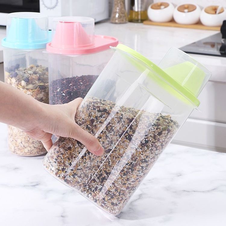 高透视罐身五谷杂粮收纳盒米桶家用防虫防潮密封罐储存米箱储物罐