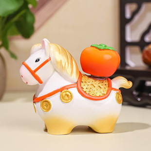 小马福福转转乐摆件桌面装饰品学生儿童礼物生肖摆件寺庙文创礼品