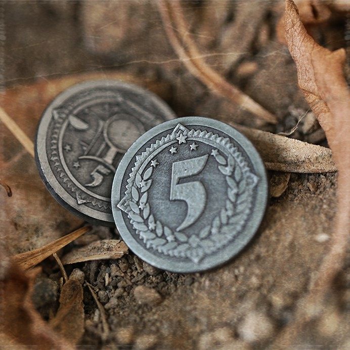 桌游通用金属代币筹码多面值游戏币桌面游戏配件