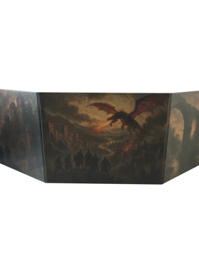 跑团桌游龙与地下城 DND5版 简中磁吸城主帷幕TRPG主持人屏风
