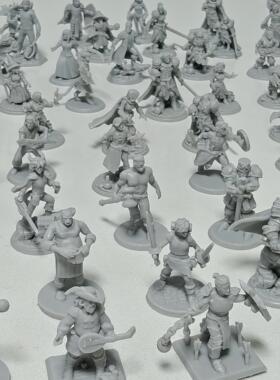 TRPG跑团DND/COC自设人物树脂模型兵人棋子灰模定制