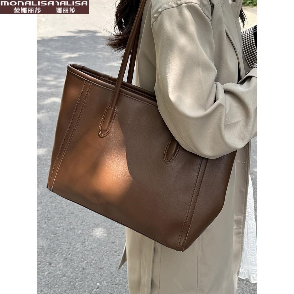 蒙娜丽莎官方正品复古大容量包包2025新款秋冬韩版时尚百搭单肩托